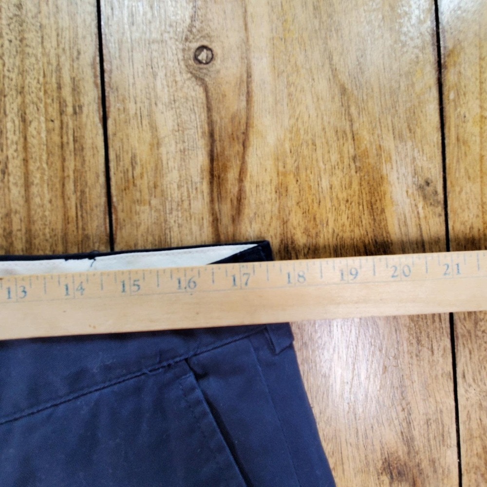 Vintage Polo Ralph Lauren Chino Pants Mens 35x30 Navy Blue Cotton Twill Logo - Picture 6 of 8